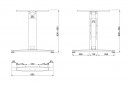 MILADESIGN Desk base with regulation central G3 ST221R black
