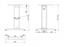 MILADESIGN Desk base outside G3 ST223/60 black