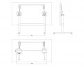 MILADESIGN Folding desk base ST847U antracit