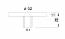 MILADESIGN adaptor for glass O52 K052