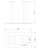 MILADESIGN Table leg central ST895 silver