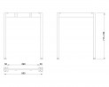 MILADESIGN Desk base Mobilar M6306 silver