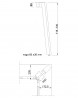 MILADESIGN Table leg Mobilar M6301–N silver