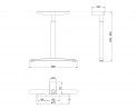 MILADESIGN Desk base with regulation central Linear LN3102R silver