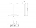 MILADESIGN table base outer leg Linear LN3103 silver