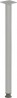 MILADESIGN Table leg G5 ST407, silver