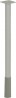 MILADESIGN Table leg G5 ST401M, silver