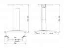 MILADESIGN Desk base with regulation outside G3 ST227/60R silver
