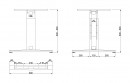 MILADESIGN Desk base with regulation central G3 ST224R silver