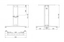 MILADESIGN Desk base central G3 ST224 silver