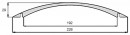 TULIP handle Pelena 192 brushed nickel + screws