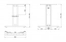MILADESIGN Desk base central G1 ST202 silver