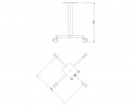 MILADESIGN Table leg central Quark Q7200, silver