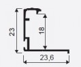 SEVROLL 01598 Slim Line II frame rail 18mm 2.7m silver