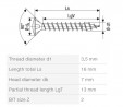 SPAX screw 3,5x16 raised countersunk head PZ, Ni, 4C MH (PANT)