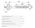SPAX screw 5x55/37 countersunk head TXS,W,4C MH partial thread