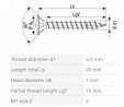 SPAX screw 3,5x20 raised countersunk head PZ, Ni, 4C  (PANT)