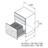 HETTICH 9132349 waste bin Bin.it Flex 600 mm