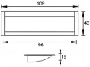 TULIP handle Concava 96 satin chrome + screws