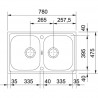 FRANKE Sink EFN 620-78 780 x 475mm stainless steel