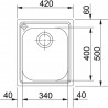 FRANKE Sink AMX 610 420 x 500 mm stainless steel