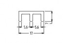 Profile for glass bottom 2m white