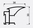 SEVROLL 04375 Fox II handle profile, 2.7m,  brushed black