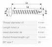 SPAX screw 4x15 semi-round head.TXS,W,4C,
