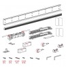 TERNO Magic2/1800 fittings set for wooden doors with damping