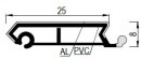 REHAU roller shutter profile MetAL line 25 mm aluminum 230L