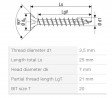 SPAX screw 3,5x25 countersunk head TXS, W, 4C MH