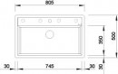 BLANCO 516639 Sink Dalago 8-F anthracite with eccentric Silgranit PuraDur