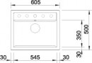 BLANCO 514771 Sink Dalago 6-F white with Silgranit PuraDur eccentric