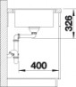 BLANCO 514770 Sink Dalago 6-F alu with outflow remote contr. SilgranitPuraDur