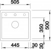 BLANCO 518532 Sink Dalago 5-F white with Silgranit PuraDur eccentric