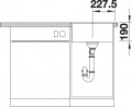 BLANCO 517166 Sink Dalago 45-F anthracite with eccentric Silgranit PuraDur