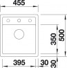 BLANCO 517166 Sink Dalago 45-F anthracite with eccentric Silgranit PuraDur
