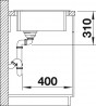 BLANCO 514750 Sink Zia 9 E white with Silgranit PuraDur eccentric