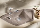 BLANCO 514750 Sink Zia 9 E white with Silgranit PuraDur eccentric