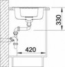 BLANCO 515071 Zia 6 S coffee sink with Silgranit PuraDur eccentric