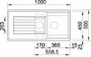 BLANCO 514740 Sink Zia 6 S anthracite with Silgranit PuraDur eccentric