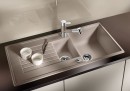BLANCO 514733 Sink Zia 6 S aluminium with outflow remote contr. SilgranitPuraDur