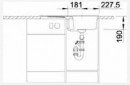 BLANCO 514724 Sink Zia 45 S anthracite with Silgranit PuraDur eccentric