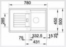 BLANCO 514724 Sink Zia 45 S anthracite with Silgranit PuraDur eccentric