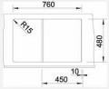 BLANCO 514718 Sink Zia 45 S white with Silgranit PuraDur eccentric