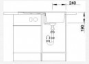 BLANCO 516745 Zia 45 SL coffee sink without eccentric Silgranit PuraDur