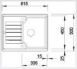 BLANCO 516922 Sink Zia 40 S white without eccentric Silgranit PuraDur