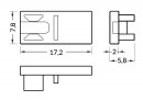 StrongLumio end parts for HI8 profile silver (pair)