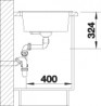 BLANCO 518886 Sink Metra 9 gray rock without eccentric Silgranit PuraDur