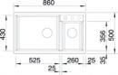 BLANCO 518886 Sink Metra 9 gray rock without eccentric Silgranit PuraDur